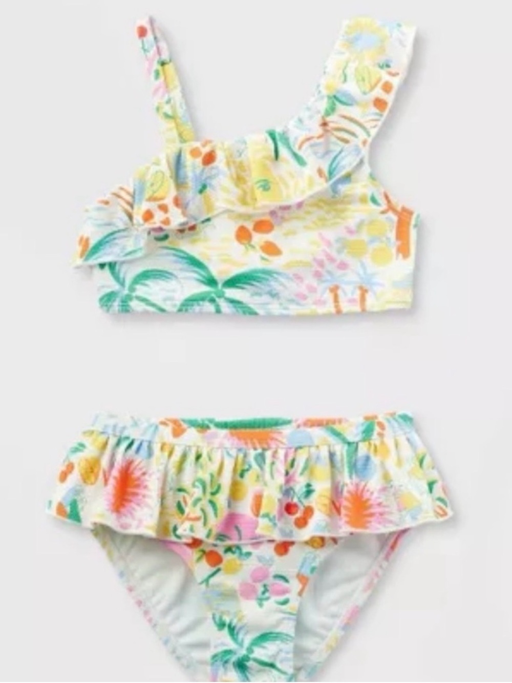 Roller Rabbit Girls' Vacation Off-shoulder Toddler Bikini